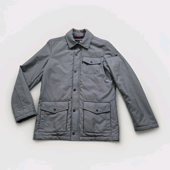 Victorinox Chore Barn Coat Mens S Gray LS Lined Zip Snap Utility Grunge Pockets - Picture 7 of 16